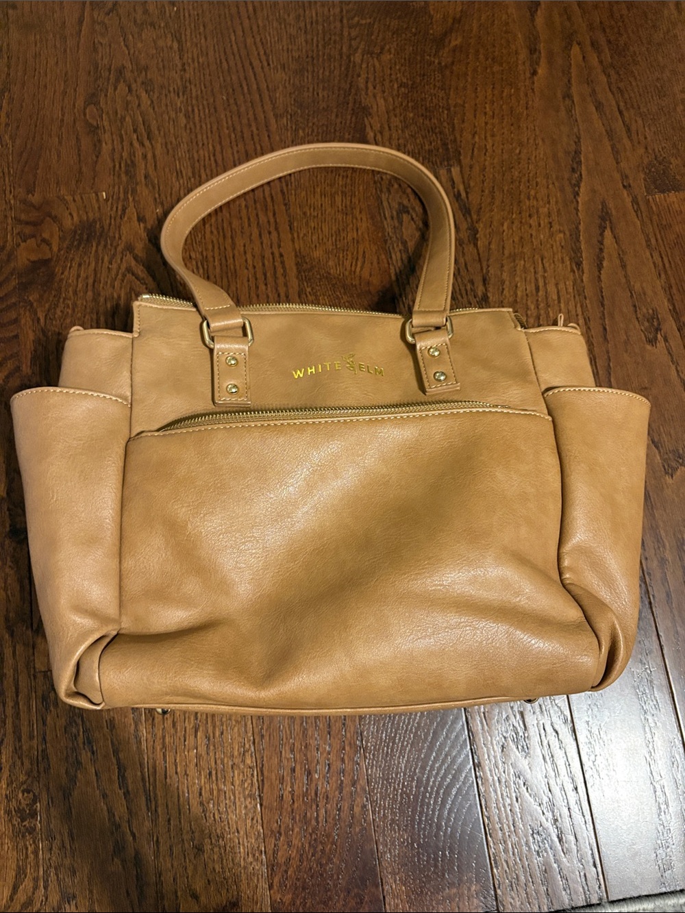 White Elm vegan leather Tan Tote Bag